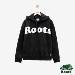 ROOTS 男裝 -周年系列刷毛連帽上衣-黑色