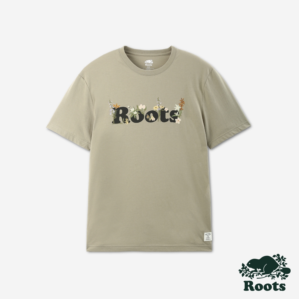 Roots 男裝- FLORAL GARDEN短袖T恤-沙色