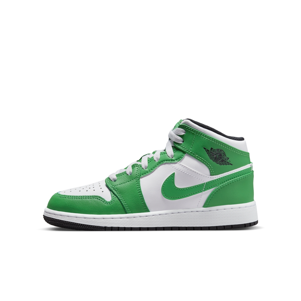 NIKE AIR JORDAN 1 MID (GS) 大童男女休閒鞋-白綠-DQ8423301 | NIKE