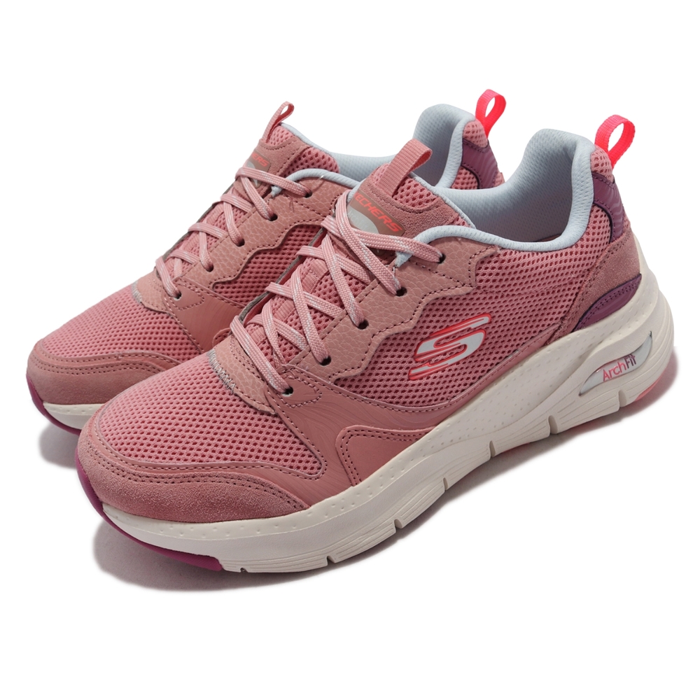 Skechers 休閒鞋 Arch Fit Vista View 女鞋 專利鞋墊 足弓支撐 避震 緩衝 郊遊 健走 粉彩 149723-MVMT