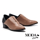 高跟鞋 MODA Luxury 極簡內斂拼接設計全真皮高跟鞋－咖 product thumbnail 1