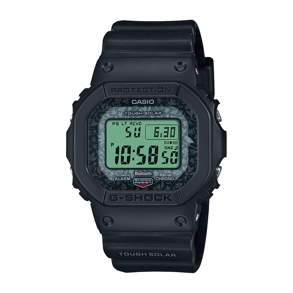 CASIO卡西歐 G-SHOCK 達爾文雀 經典共存 保護生態 限量聯名 藍牙 電波 太陽能電力 GW-B5600CD-1A3_42.8mm