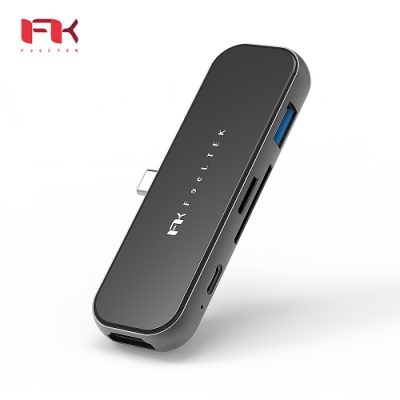 Feeltek 六合一 USB-C Hub 玻璃鏡面多功能集線器