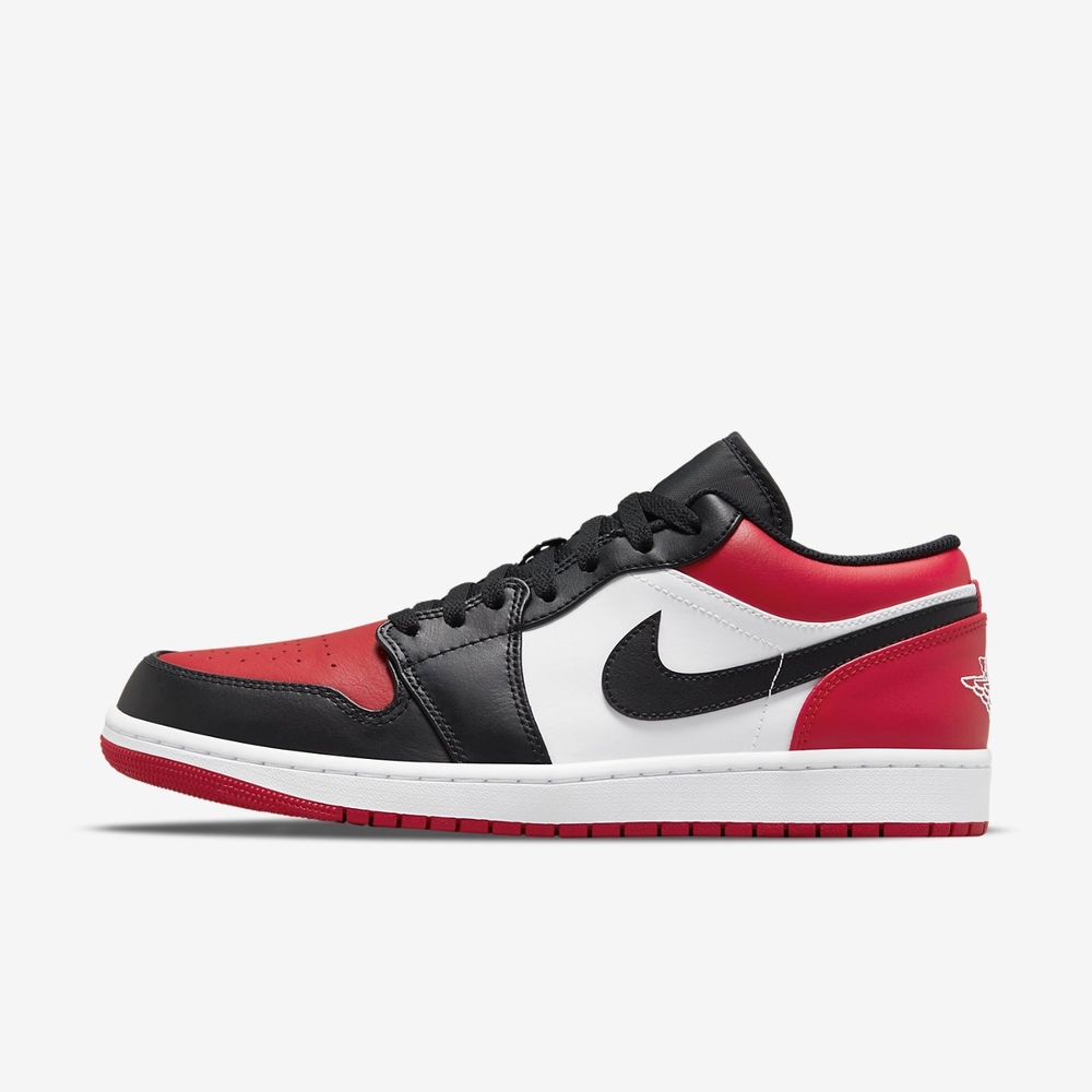 Nike Air Jordan 1 Low 低筒男鞋Bred Toe 喬丹AJ1 黑頭經典配色黑紅