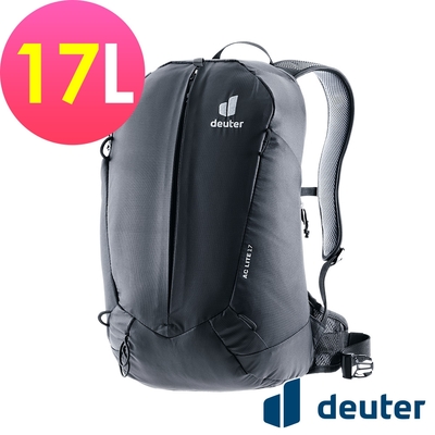 【deuter 德國】AC LITE 17L網架直立式透氣背包3420124黑/單攻登山包/健行包/戶外休閒包*