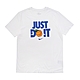 Nike 短袖 Just Do It Basketball 男款 白 藍 吸濕 快乾 排汗 短T 印花 DV1213-100 product thumbnail 1