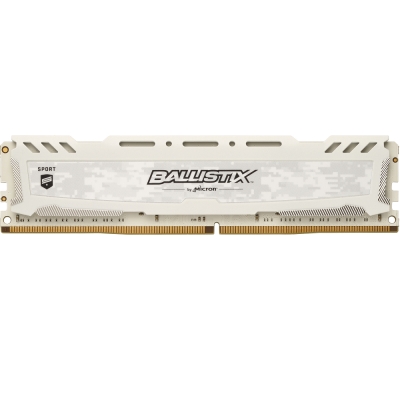 美光 Ballistix Sport LT競技版 D4 3000/16G RAM白色散熱片