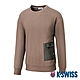 K-SWISS  Sweatshirt 刷毛圓領上衣-男-棕 product thumbnail 1