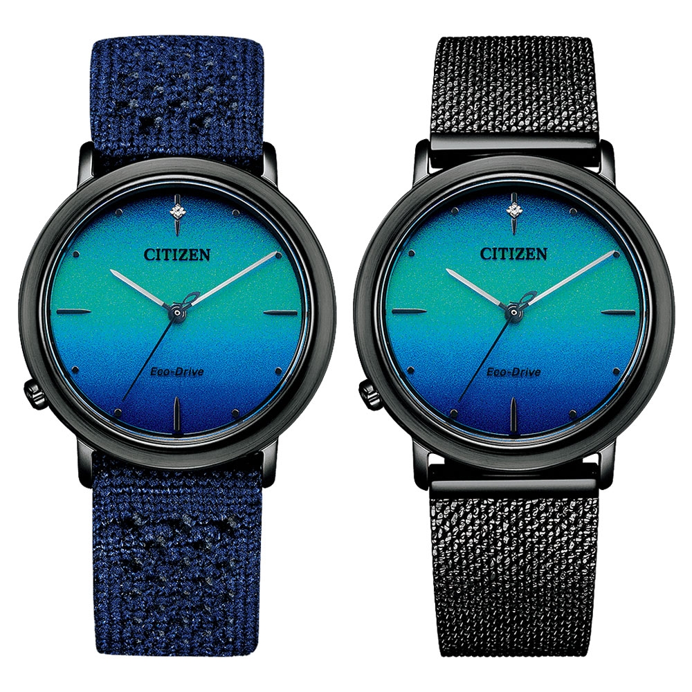 CITIZEN 星辰 L系列 廣告款 光動能女錶 套錶 EM1005-42L product lightbox image 2