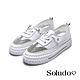 Soludos-正韓來台-免系帶時尚水鑽小白鞋-黑/白 product thumbnail 7