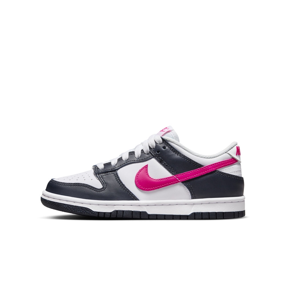 NIKE DUNK LOW (GS) 男女大童休閒鞋-黑白粉-FB9109401