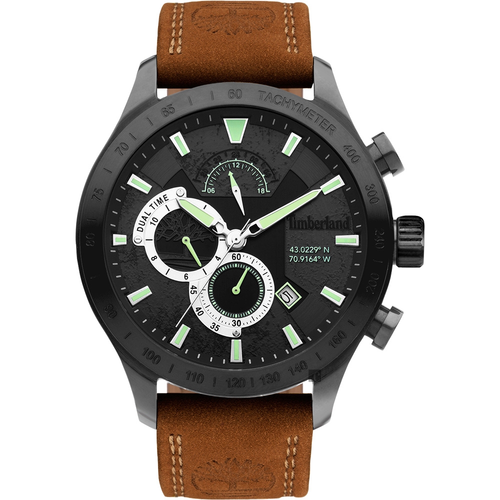 Timberland 天柏嵐 兩地時間多功能手錶 新春送禮-49mm TDWGF2100202