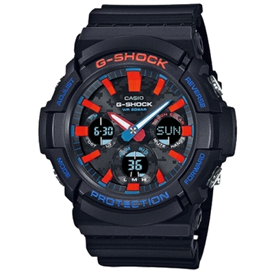 CASIO 卡西歐 G-SHOCK G-SQUAD 都會霓虹 太陽能雙顯電子錶 迎春好禮 GAS-100CT-1A