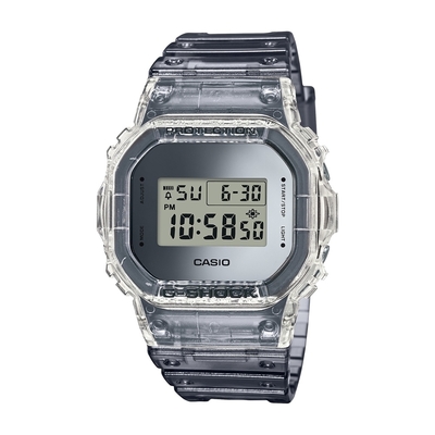 CASIO卡西歐 G-SHOCK系列 透明電子錶_灰透_DW-5600SK-1_42.8mm