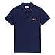 TOMMY 熱銷貼布文字Logo短袖Polo衫-深藍色 product thumbnail 1