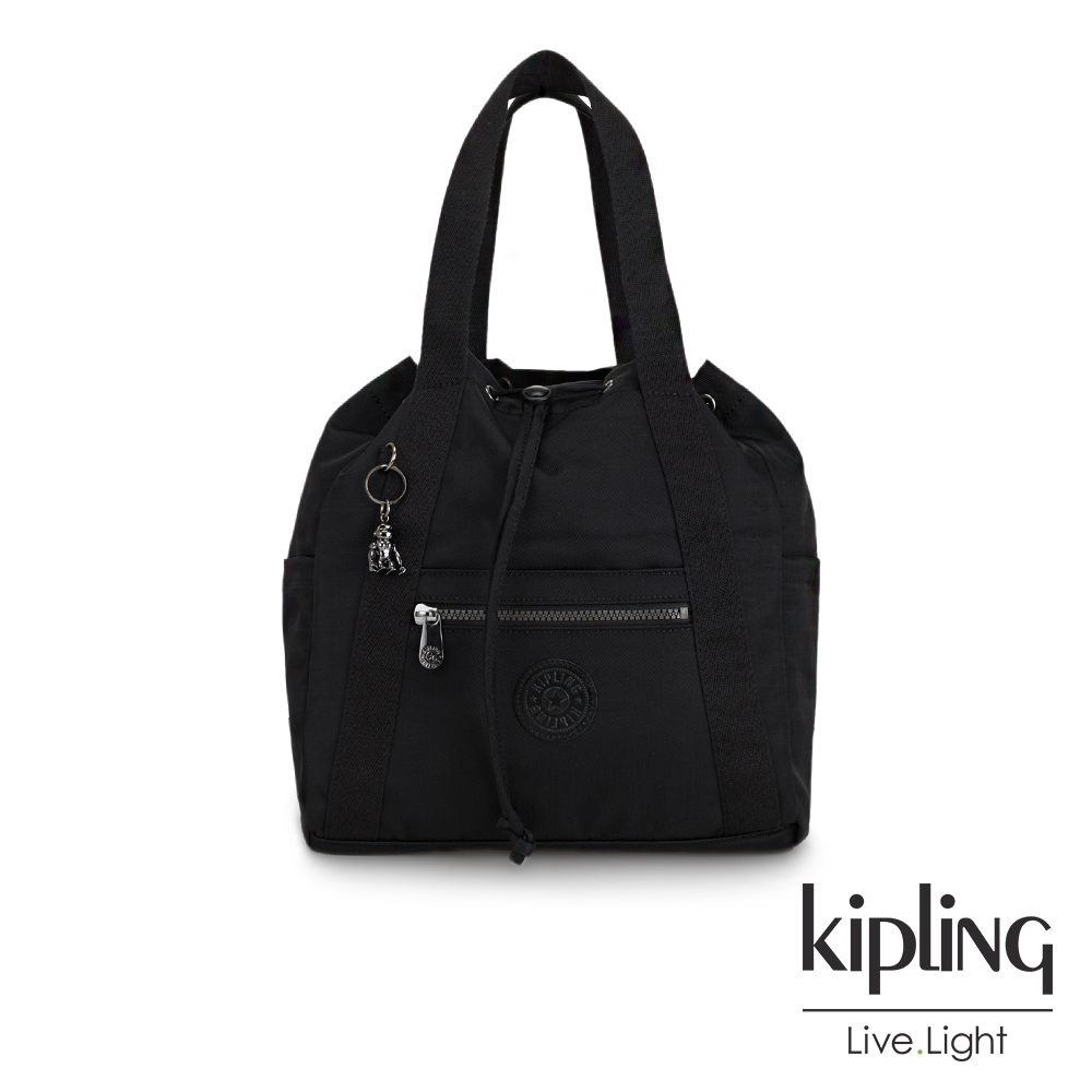 Kipling 極致低調黑兩用側背後背包-小-ART BACKPACK S