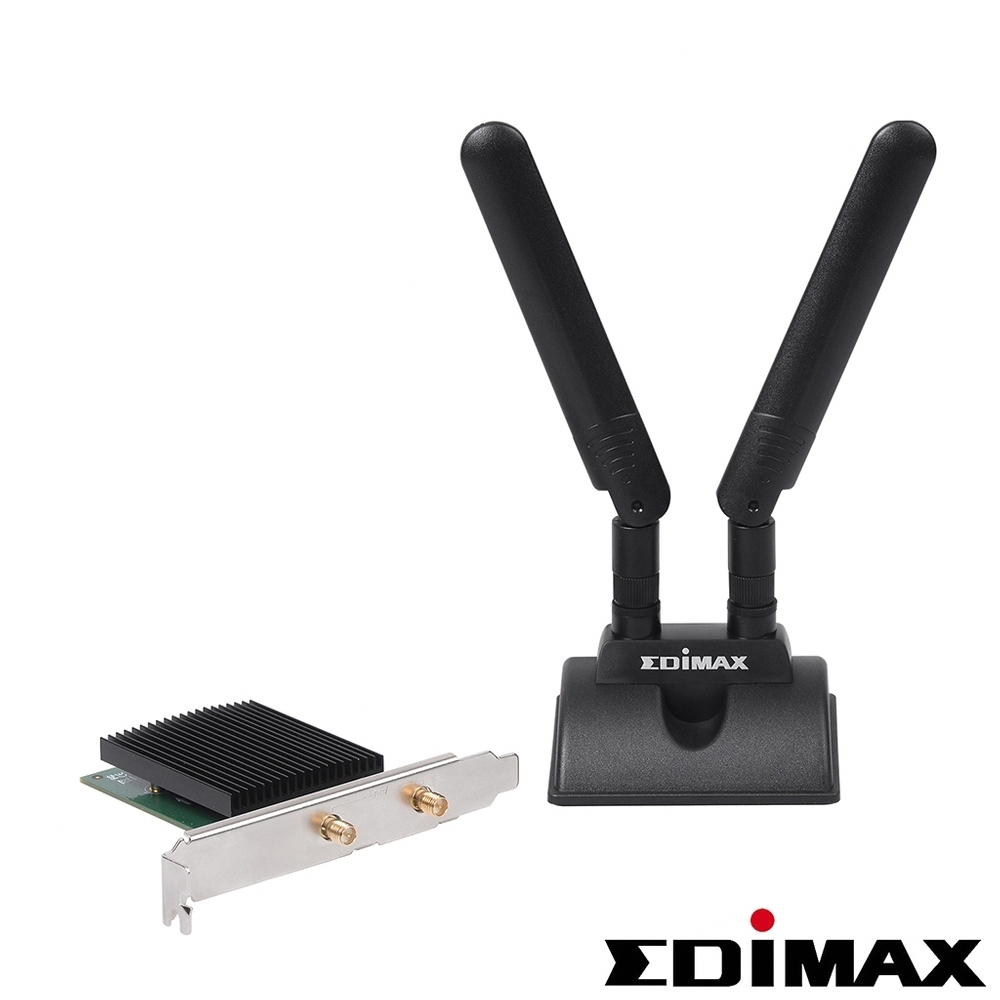 EDIMAX 訊舟 AX3000 Wi-Fi 6 + 藍牙5.0 PCIe 無線網路卡