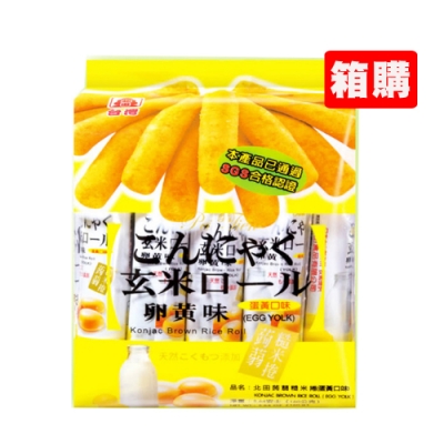 北田 蛋黃蒟蒻糙米捲(160gx12包/箱)