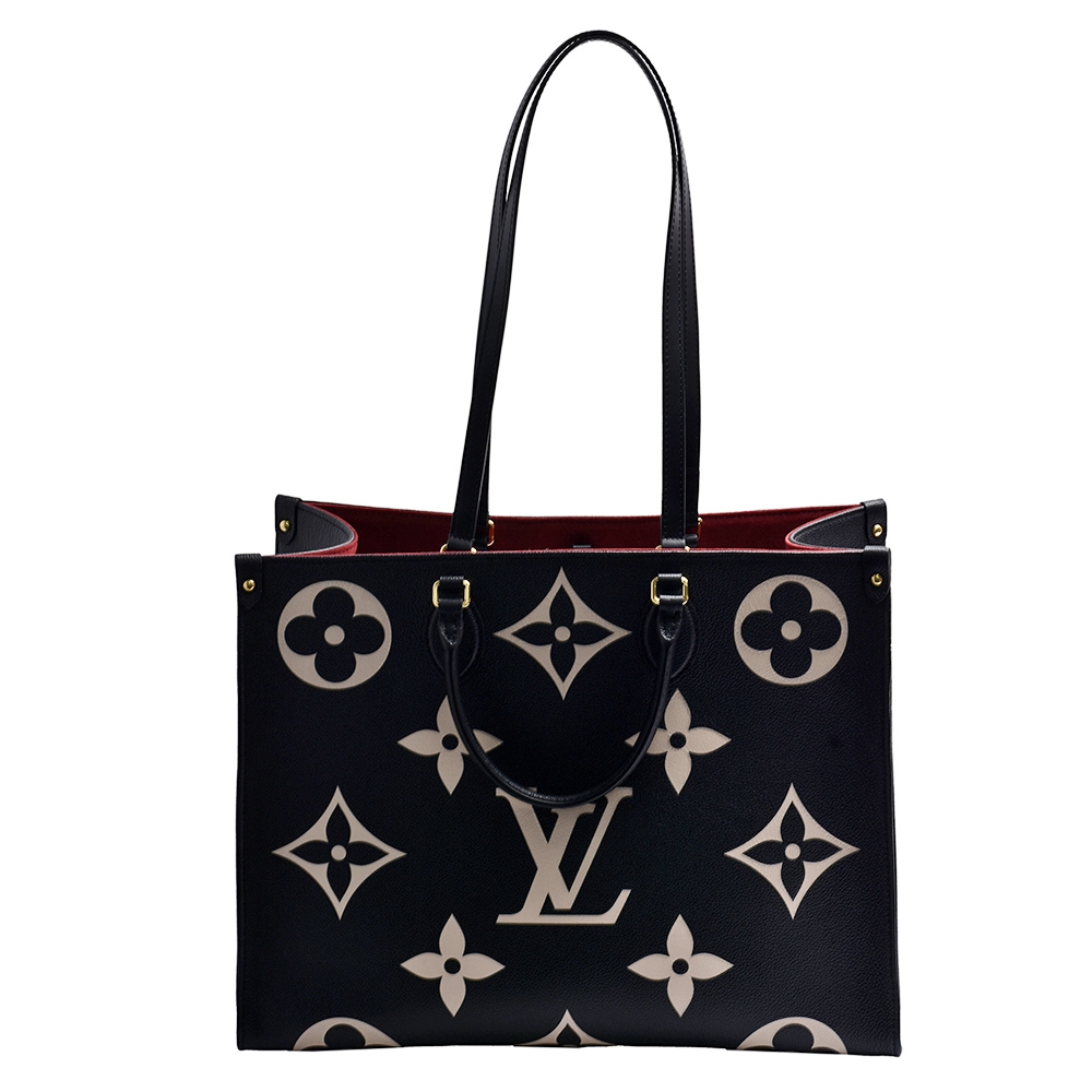 Louis Vuitton Onthego Gm Monogram Empreinte Leather Black M45945