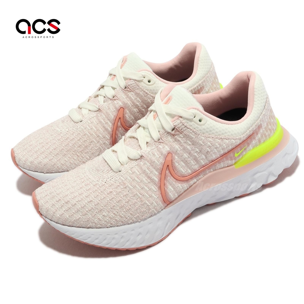 Nike 慢跑鞋 Wmns React Infinity Run FK 3 男女鞋 玫瑰粉 路跑 緩震 運動鞋 DD3024-102