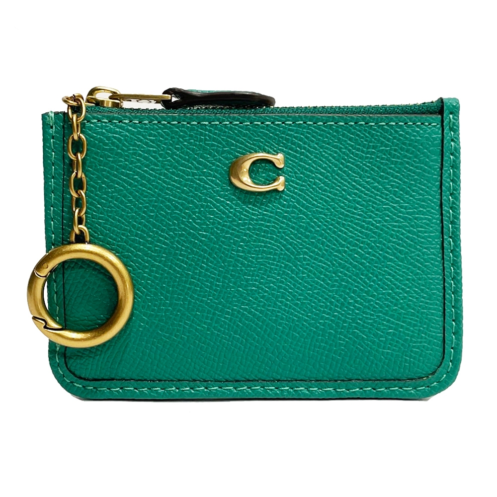 COACH 專櫃款悠遊卡夾/鑰匙圈/零錢包(藍綠)