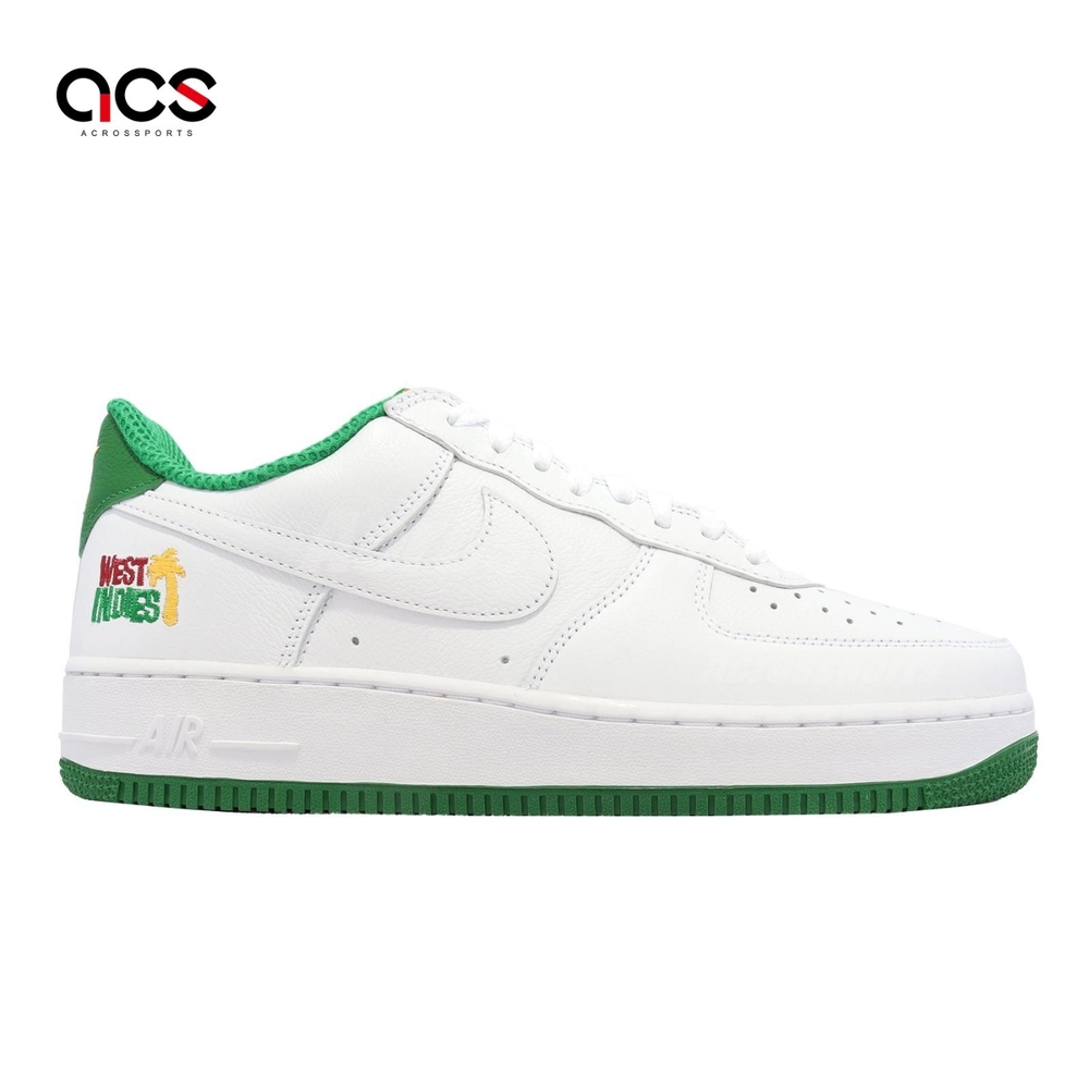 Nike 休閒鞋Air Force 1 Low Retro QS 男鞋白綠AF1 West Indies DX1156