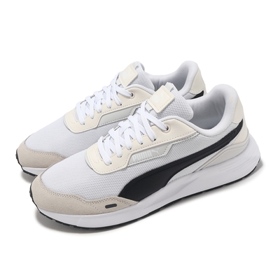 Puma 休閒鞋 Runtamed Plus 男鞋 白 黑 皮革 緩衝 運動鞋 39125002