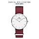 Daniel Wellington DW 手錶 Classic Roselyn 36mm玫瑰紅織紋錶-白錶盤-銀框 DW00100272 product thumbnail 1