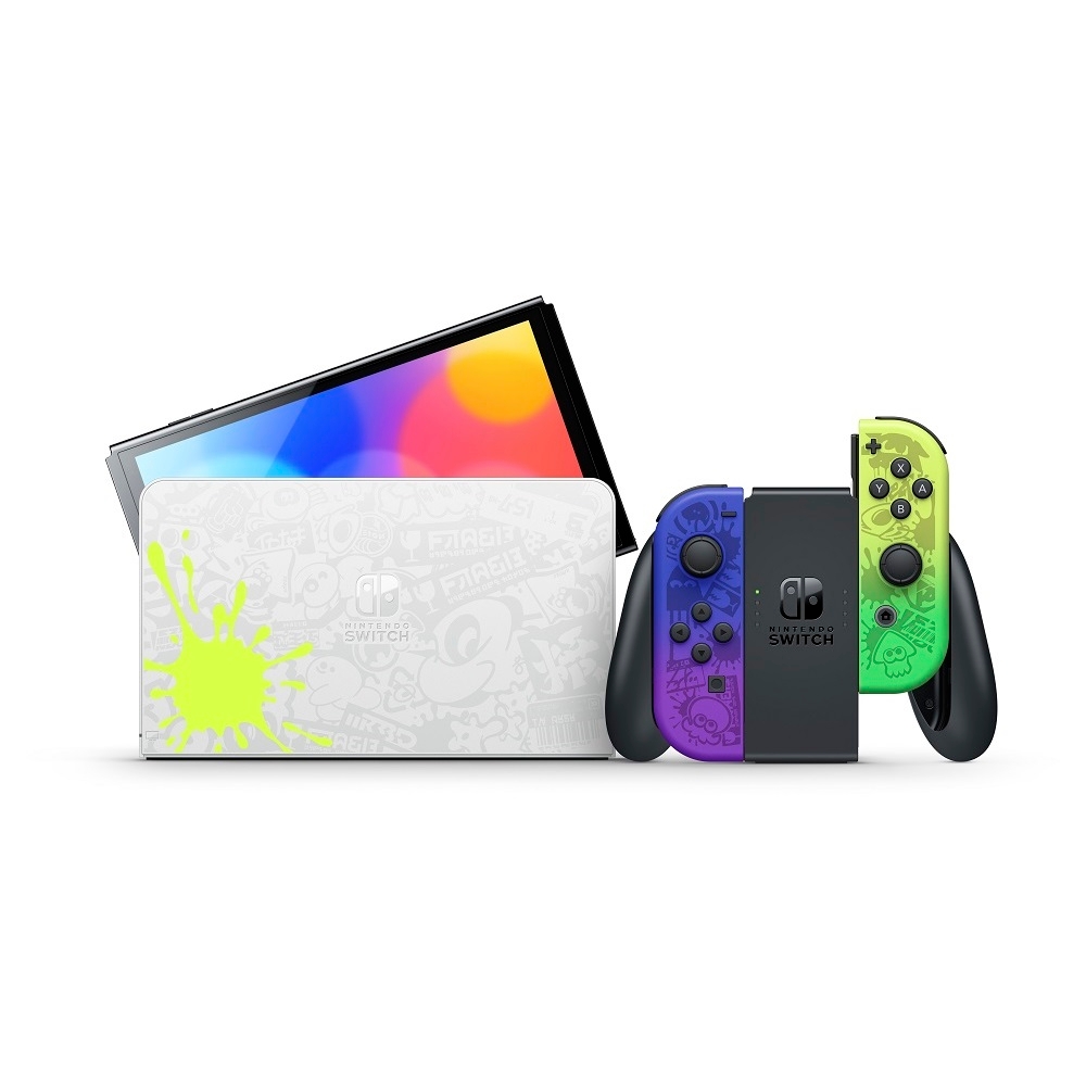 任天堂Switch OLED 主機斯普拉遁3 漆彈大作戰3 主機台灣公司貨| Switch 主機組合| Yahoo奇摩購物中心