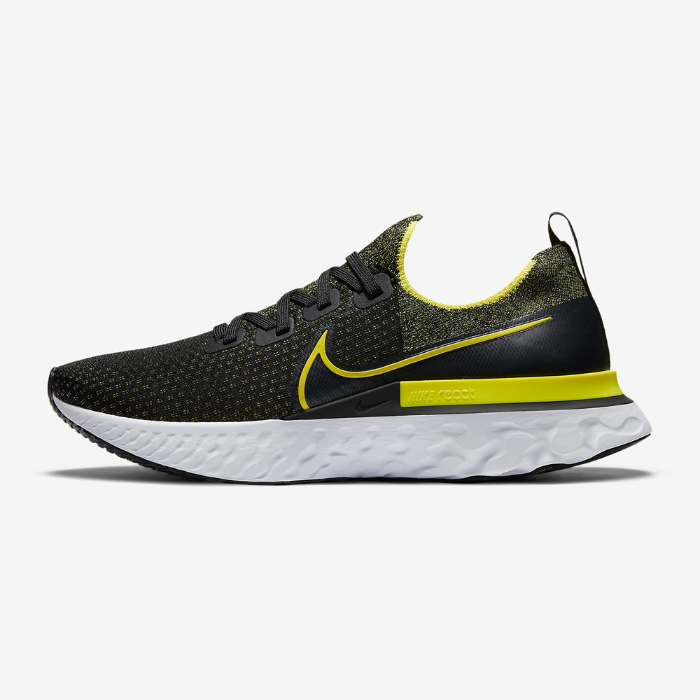 Nike React Infinity Run Fk [CD4371-013] 男鞋 運動 休閒 慢跑 緩震 穿搭 黑黃