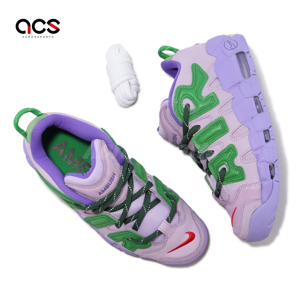 Nike x AMBUSH Air More Uptempo Low 紫綠聯名男女鞋大AIR 低筒FB1299