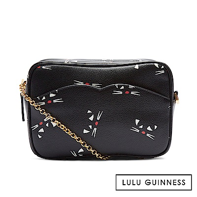 LULU GUINNESS AMBER 側背包 (KOOKY CAT/黑)