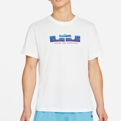 NIKE 上衣 短袖上衣 運動 男款 白 DB6179-100 Dri-FIT LeBron Logo