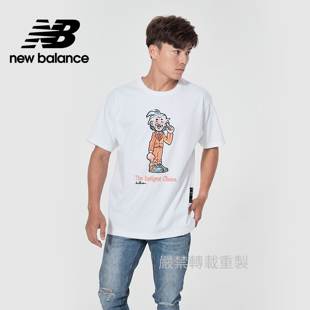 【New Balance】藝術家短袖上衣_男性_白色_AMT11521WT