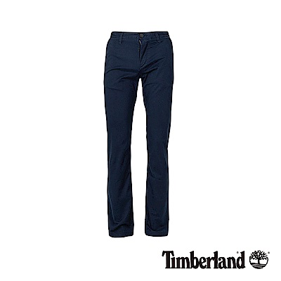 Timberland 男款深藍色直筒彈力斜紋布長褲|A1VUA
