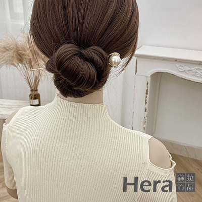 【Hera 赫拉】時尚珍珠金屬髮釵 H111040803