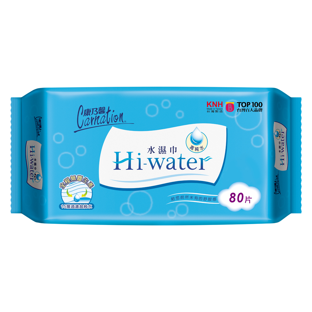 康乃馨 Hi-Water水濕巾 80片x12包/箱