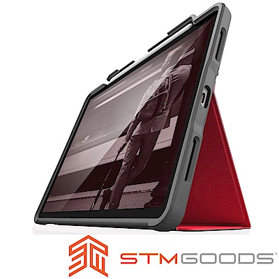 澳洲 STM Dux Plus iPad Pro 12.9吋(第三代)軍規防摔平板殼-紅