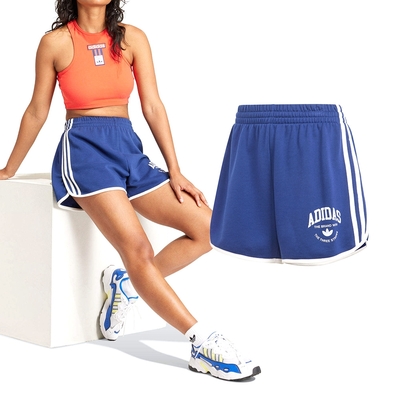 Adidas VRCT SHORT 女款 藍色 休閒 三葉草 運動 短褲 IT9854