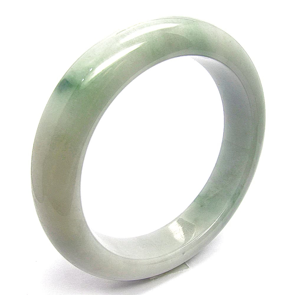 【小樂珠寶】翡翠手鐲玉鐲清晰一抹綠天然A貨(手圍18.3號 內徑57.7mm V528)