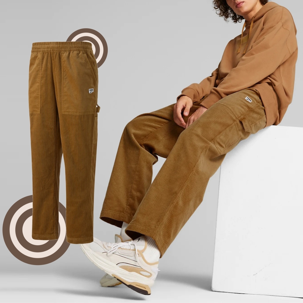 PUMA Downtown Corduroy Pants, Camel Men's Casual Pants