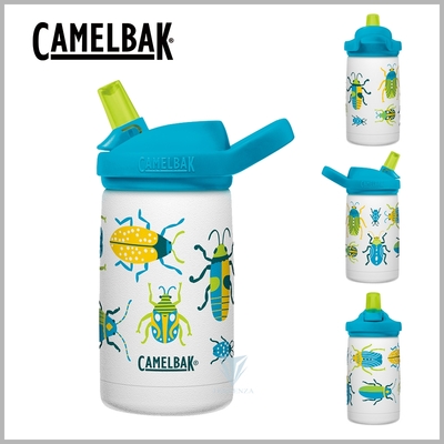 美國CamelBak 350ml eddy+ kids兒童吸管不鏽鋼保溫瓶(保冰)-昆蟲世界 CB2665106035