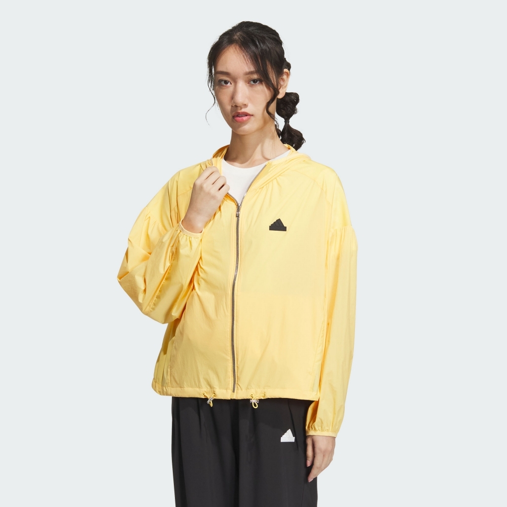 adidas 愛迪達 外套 女款 運動連帽外套 TECH UPF HD JKT 黃 IM8836