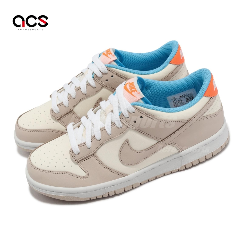 Nike 休閒鞋Dunk Low GS 女鞋大童鞋奶茶燕麥色藍低筒經典FQ6864-111