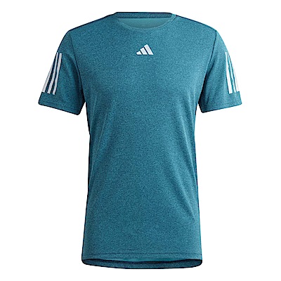 Adidas OTR Heather Tee [IM2478] 男 短袖 上衣 運動 慢跑 訓練 吸濕排汗 反光 藍綠