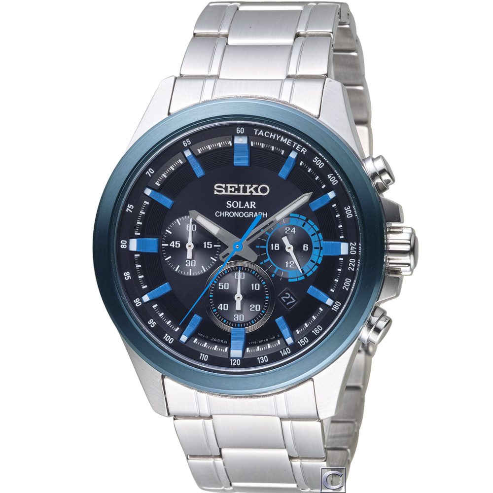 SEIKO 精工Criteria太陽能計時腕錶(SSC683P1)