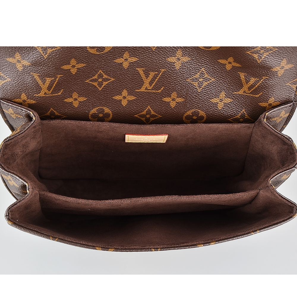 LV M44875 POCHETTE MÉTIS花紋LOGO Monogram帆布釦式斜背包(咖啡)