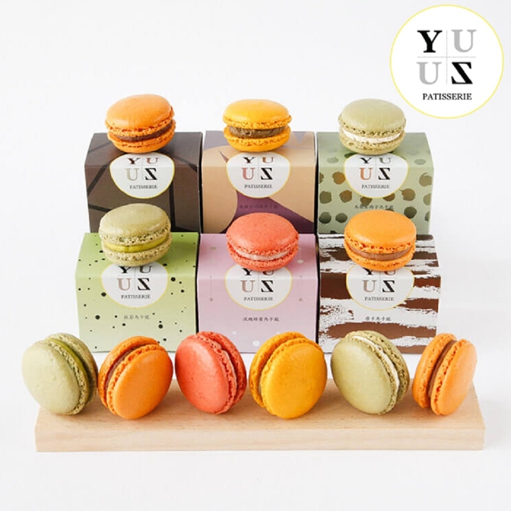 YUZU PATISSERIE 減糖馬卡龍禮盒 B款 (6種口味各2顆/提盒)