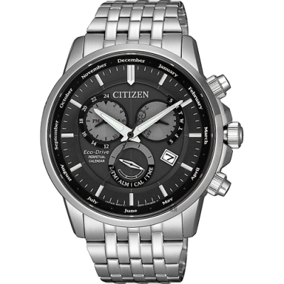 CITIZEN 星辰 光動能萬年曆手錶 送禮推薦-灰x銀/42mm BL8150-86H