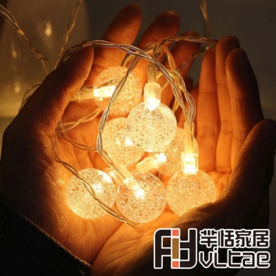 Fit Vitae羋恬家居 節慶居家佈置LED燈飾(暖白水晶球-4m)
